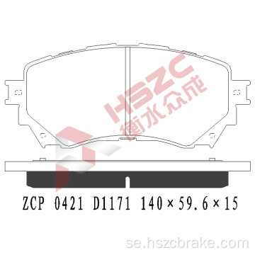 FMSI D1711 Keramisk bromsbelägg för Mazda